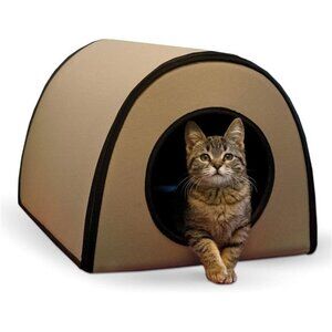 K&H Pet Products Thermo Mod Kitty Shelter Waterproof Outdoor Heated Cat House